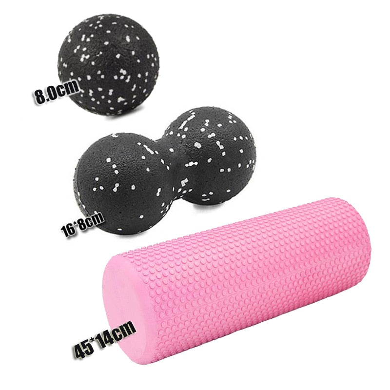 30/45cm Yoga Foam Roller Block Pilate Foam Roller EVA Muscle Roller Self Massage Tool for Gym Pilates Yoga Fitness Gym Equipment