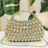 Wholesale Crystals 10 Colors Red Clutch Purse Messenger Bags Clutches Women Bridal Evening Clutch Bag Wedding Party Handbags