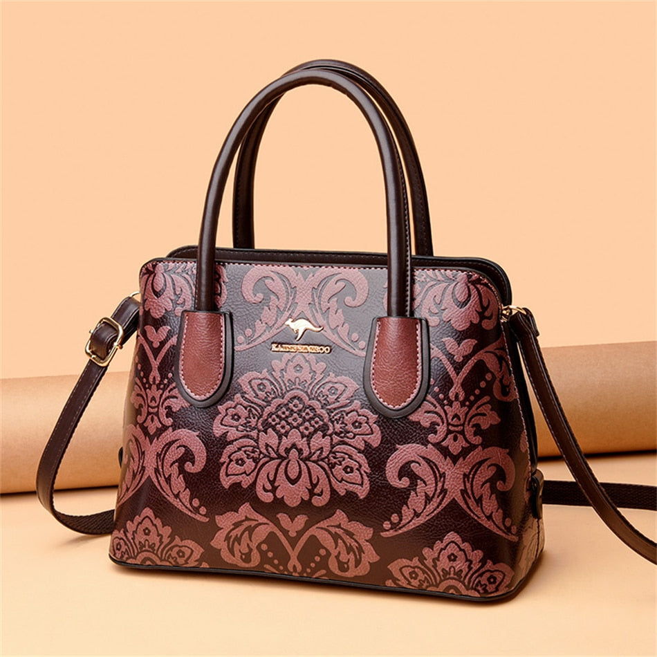 2021 Flower Pattern Luxury Designer Handbags Purses Ladies Shoulder Crossbody Messenger Bag Women Large Capacity Tote Sac A Main