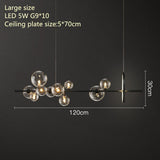 Modern Chandelier Clear Glass Bubbles Pendant lamp Metal Ceiling Light Fixture for Living Room Bedroom Kitchen LED lightings
