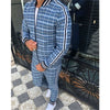 2022 New gyms Men's Sets 2 Pieces Sets Tracksuit Men's Jackets+Pants suit Sportwear Gentlemen Plaid Mens Sports Suit men Clothes