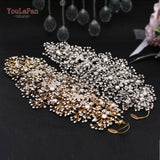 YouLaPan HP240 Golden Bride Hair Accessories Crystal Wedding Hair Jewelry Fascinator for Wedding Rhinestone Wedding Tiara