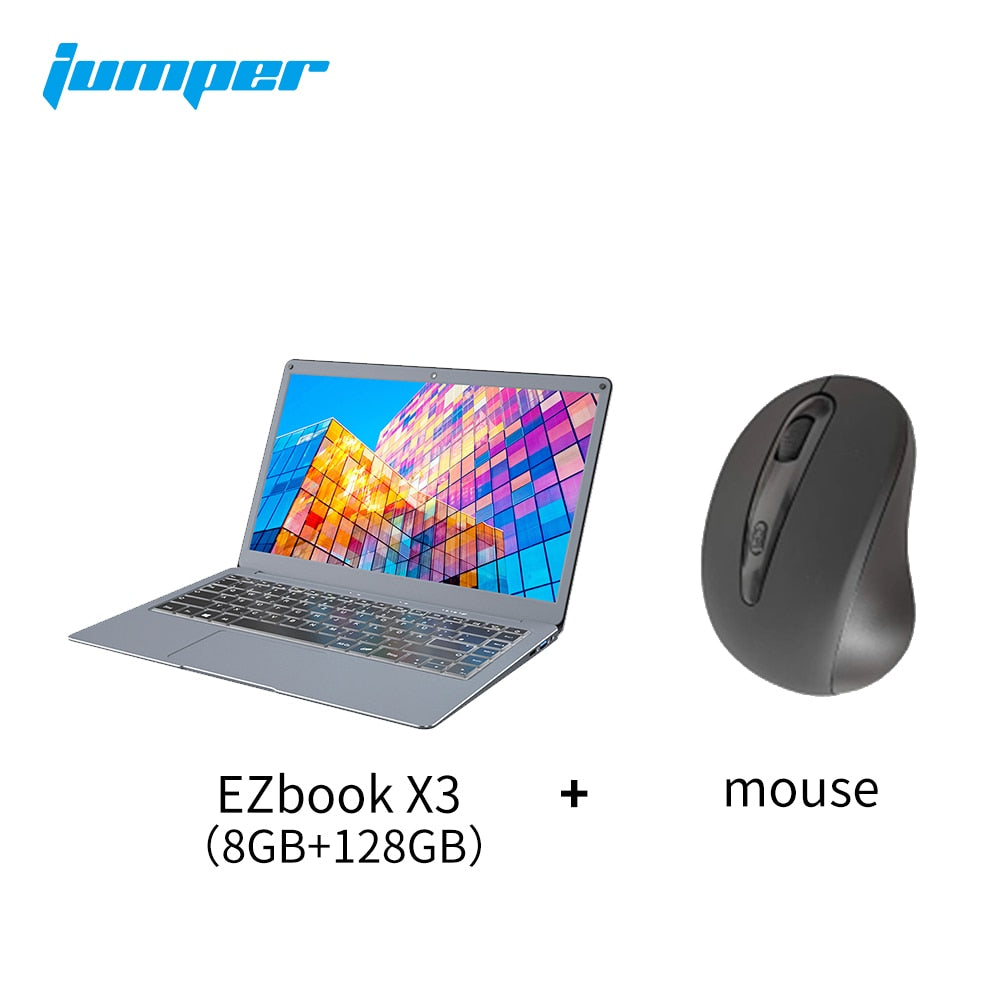 Jumper EZbook X3 Intel Celeron Quad Core 8GB 128GB Notebook Win 10 Laptop 13.3 Inch 1920*1080 IPS Screen 2.4G/5G WiFi Computer