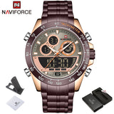 NAVIFORCE Top Brand Luxury Mens Quartz Gold Watches Men Sport Waterproof Man Wristwatch Chronograph Male Clock Relogio Masculino