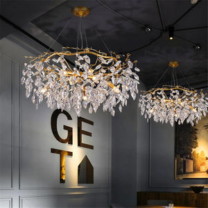 Nordic Luxury Crystal LED Chandelier Lighting Home Decoration LOFT Villa Chandeliers Living Room Hotel Art Indoor Decor Lighting