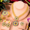 4PCS  Jewelry Set For Women Wedding Party Zircon Crystal Necklace Earring
