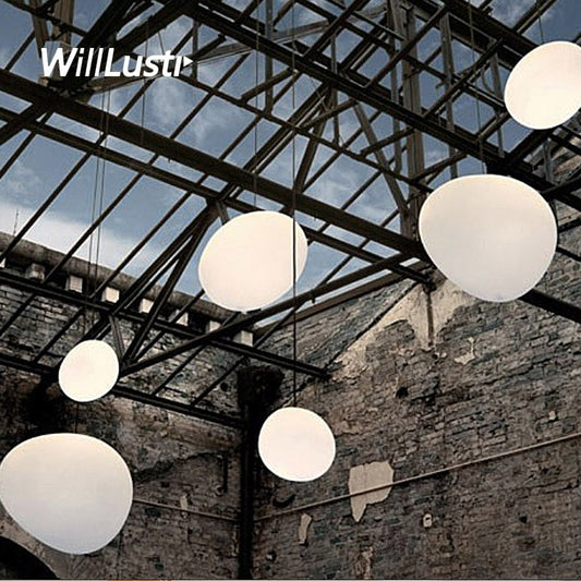 Modern Irregular Glass Pendant Lamp Stonelike Hotel Lobby Mall Hall Villa Stair Duplex Living Room Customizable Chandelier Light