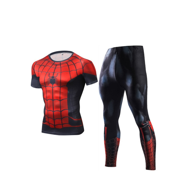 Compression Men's Sport Suits Quick Dry Running sets High Quality Clothes Joggers Training Gym Fitness Tracksuits MMA Rashguard