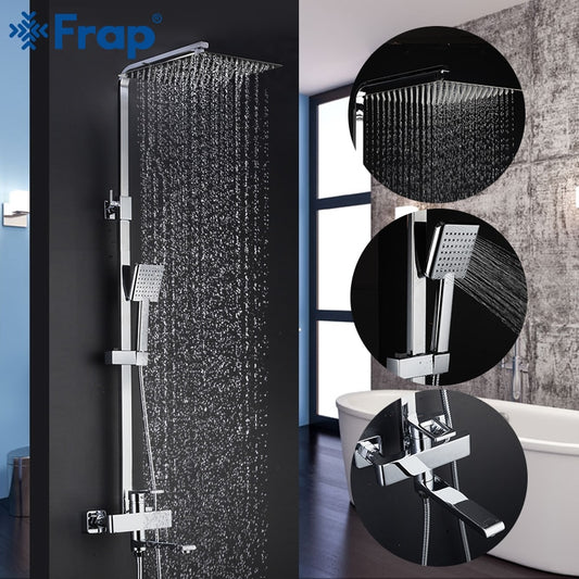 Frap Shower Faucets Top Quality Contemporary Bathroom Shower Faucet Bath Taps Rainfall Shower Head Set Mixer Torneira