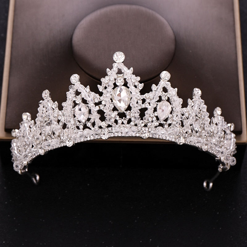 Wedding Crown Bridal Headpiece Gold Silver Color Rhinestone Crystal Diadem Queen Crown Princess Tiaras Wedding Hair Jewelry