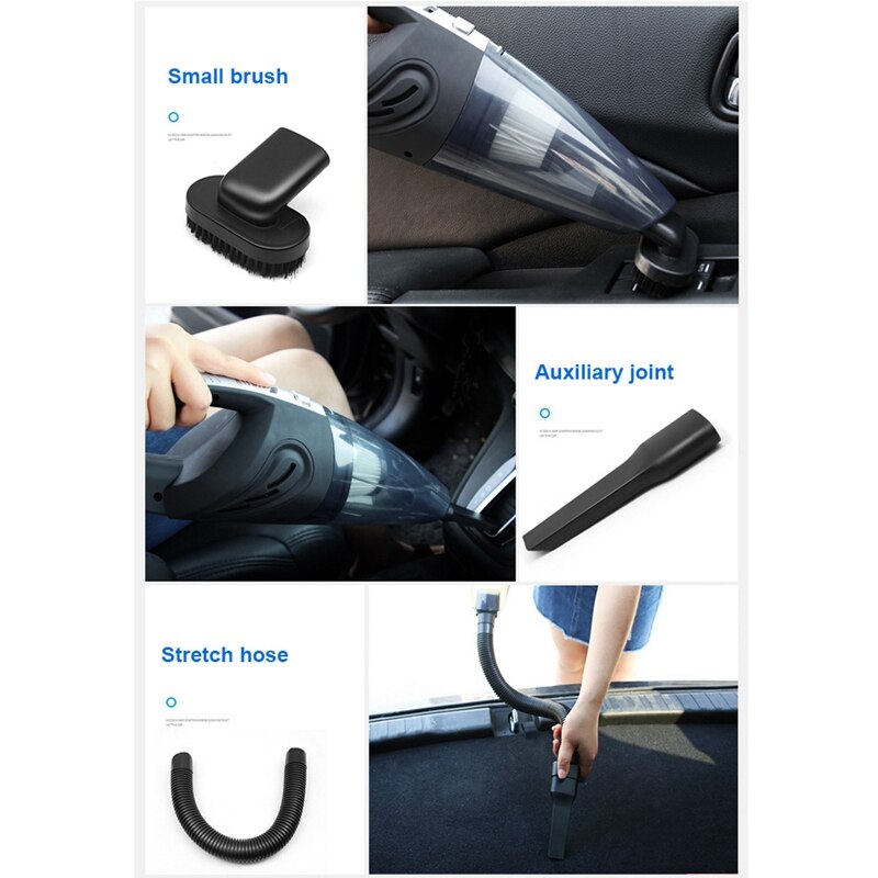 Wireless 6000Pa Car Vacuum Cleaner 12V Cordless Powerful Cyclone Suction Wet/Dry Vacuum for Auto Home Handheld Cordless Vacuums