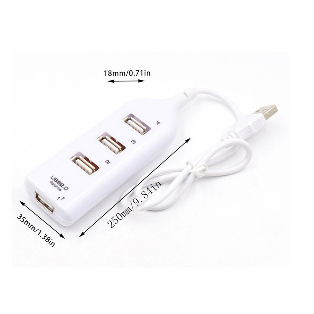 USB 2.0 High Speed 4 Ports Splitter Usb Hub Adapter for PC Laptop Computer Receiver Computer Peripherals Accessories