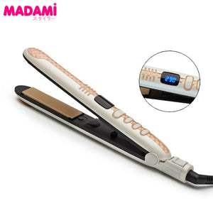 Professional Hair Straightener Curler Ceramic Plate LED Display Flat Iron Fast Heat 2 IN 1 Hair Straightening Iron Styling Tools