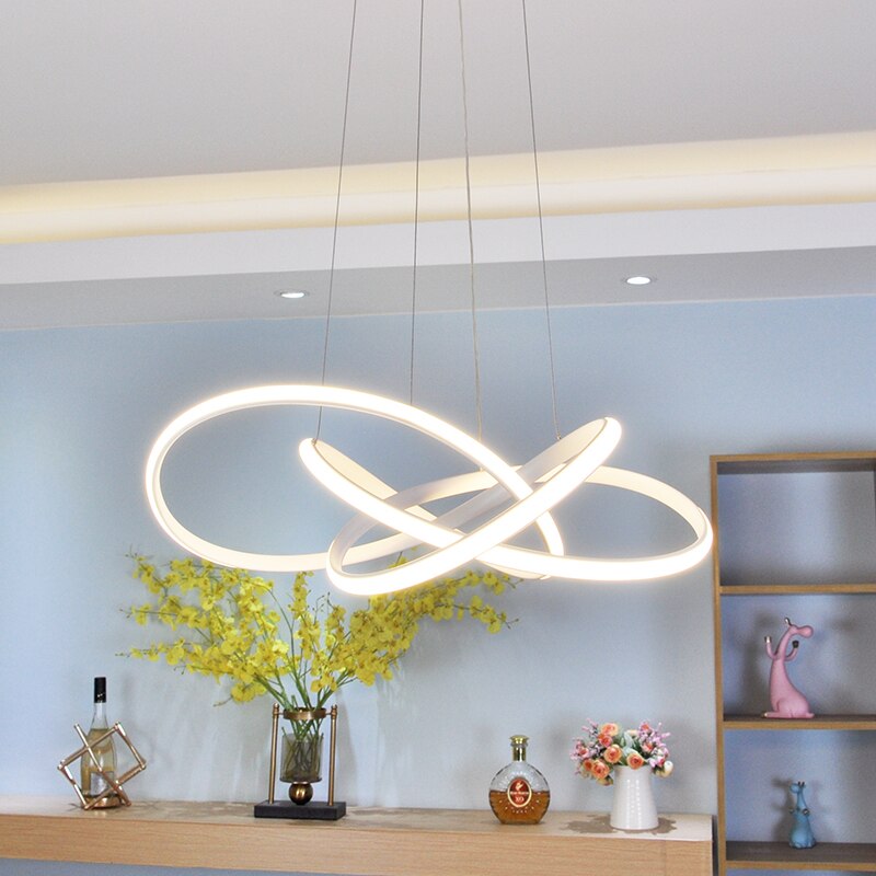 Black/White led pendant lights modern design for living room bedroom hanging lamp restaurant kitchen led pendant lamp fixtures