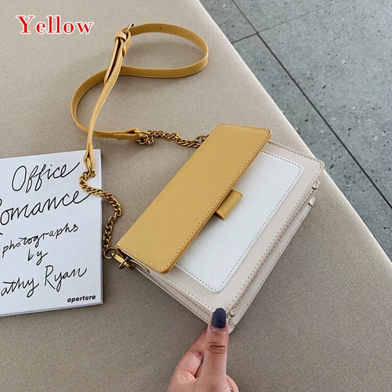 Crossbody Chain Bag and Handbags With Metal Chain fashion Small package shoulder bag Fashion Women PU Leather Messenger Bags