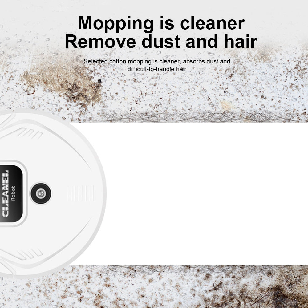 Robot Vacuum Cleaner Sweep and Wet Mopping Disinfection For Hard Floors&Carpet Automatically Charge Battery UV Cleaning Robots