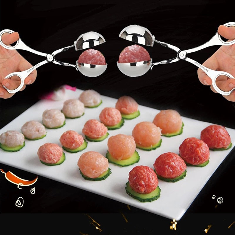 Stainless Steel Meatball Maker Clip Fish Meat Ball Rice Ball Making Mold Form Tool Kitchen Accessories Gadgets