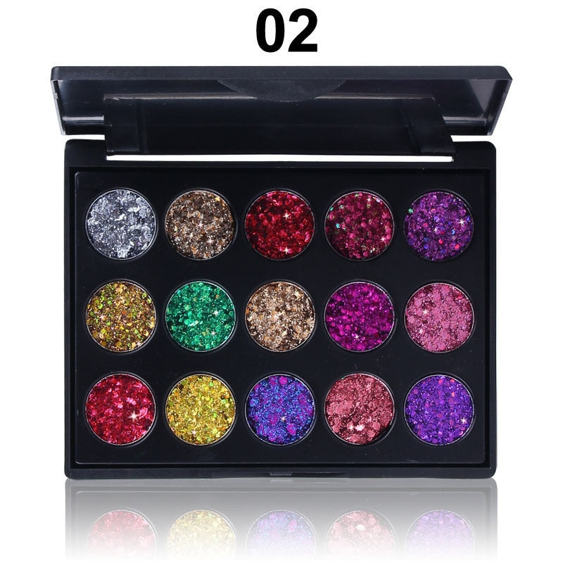 15 Color Glitter Eye Shadow Pallete Pigment Professional Eye Makeup Palette Long-lasting Make Up Eyeshadow Palette Maquillage