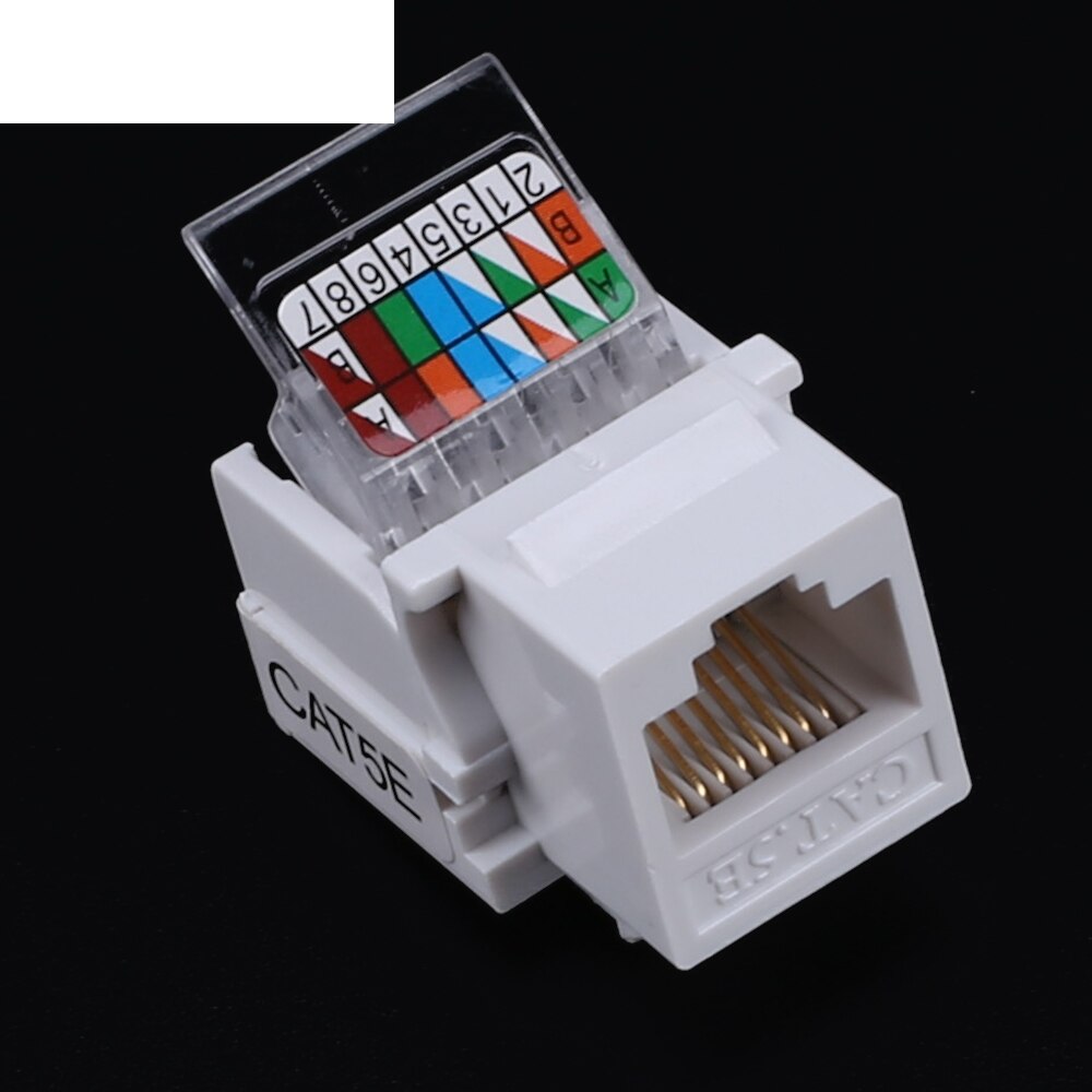 5pcs Tool-free CAT5E UTP network module RJ45 connector Information socket Computer Outlet cable adapter Keystone Jack FOR AMP