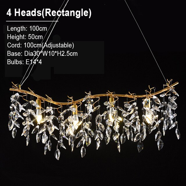 Nordic Luxury Crystal LED Chandelier Lighting Home Decoration LOFT Villa Chandeliers Living Room Hotel Art Indoor Decor Lighting