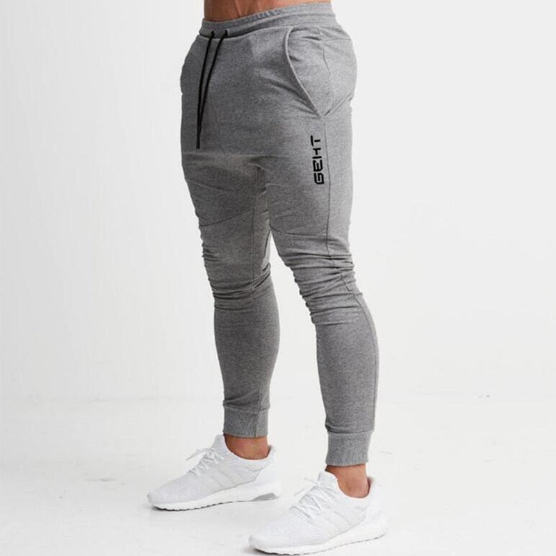 2019 Fashion Men Gyms Pants Joggers Fitness Casual Long Pants Men Workout Skinny Sweatpants Jogger Tracksuit Cotton Trousers