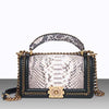 Luxury handbag real cowhide with snake skin fashion Handbag women's leather women bags designer handbags quality Women's bag