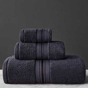New Egyptian Cotton Towel Bath Towel Of Three Sets Solid Color Thicken Bathroom Towels Set Soft Comfortable Available Separately