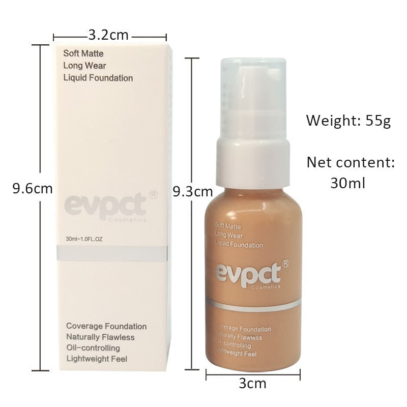 30ml Soft Matte Foundation Long Wear Liquid Foundation Cream Makeup Beauty New Base maquiagem