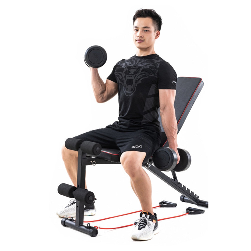 6 in 1 gym bench Multifunctional Supine Board Foldable abdominal machine bodybuilding home fitness equipment exercise training