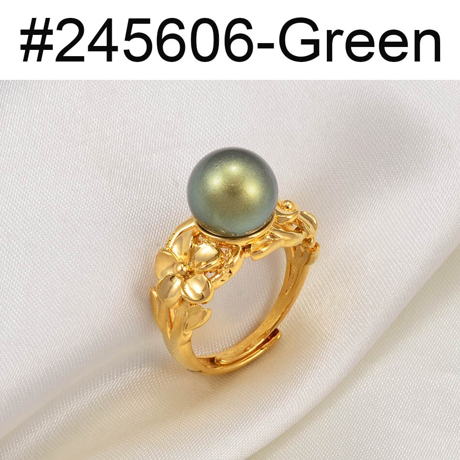 Anniyo Hawaiian Flower Pearl Ring New Zealand Australia Ring Guam Wedding Party Jewelry Chuuk Polynesian #245606