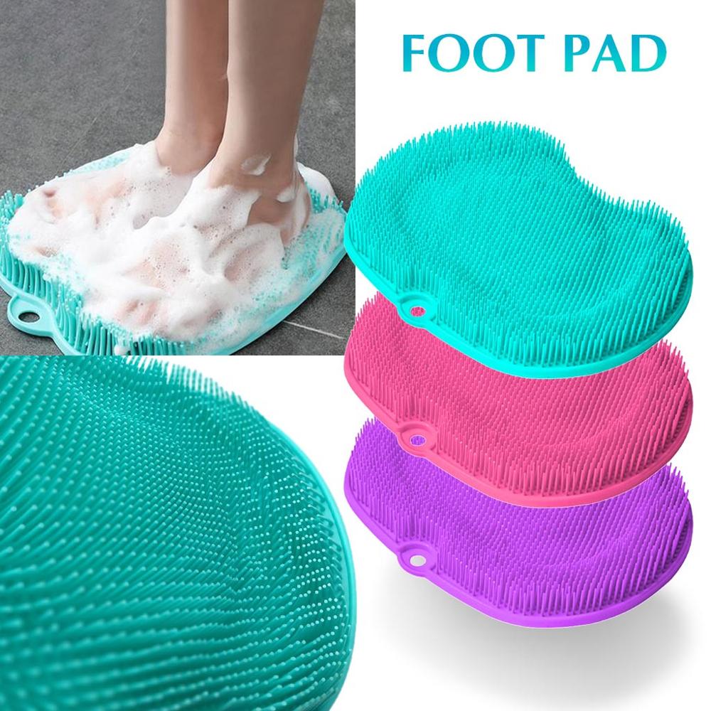 Foot Washing Brush Silicone Bath Foot Massage Pad Mat Shower Massage Bathroom Non-slip Bath Mat Anti Skid Pad for foot wash