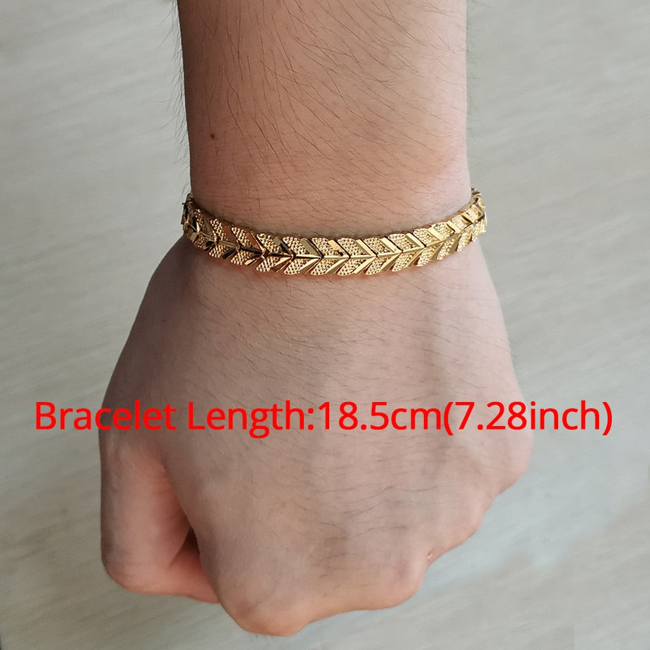 Chunky Mens Hand Chain Bracelets Male Wholesale Bijoux Gold/Silver Color Chain Link Bracelet For Men Jewelry pulseira masculina