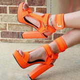 Doratasia sexy High heels Plus size 43 platform custmoized colors party Gladiator ankle-strap ladies sandals shoes women