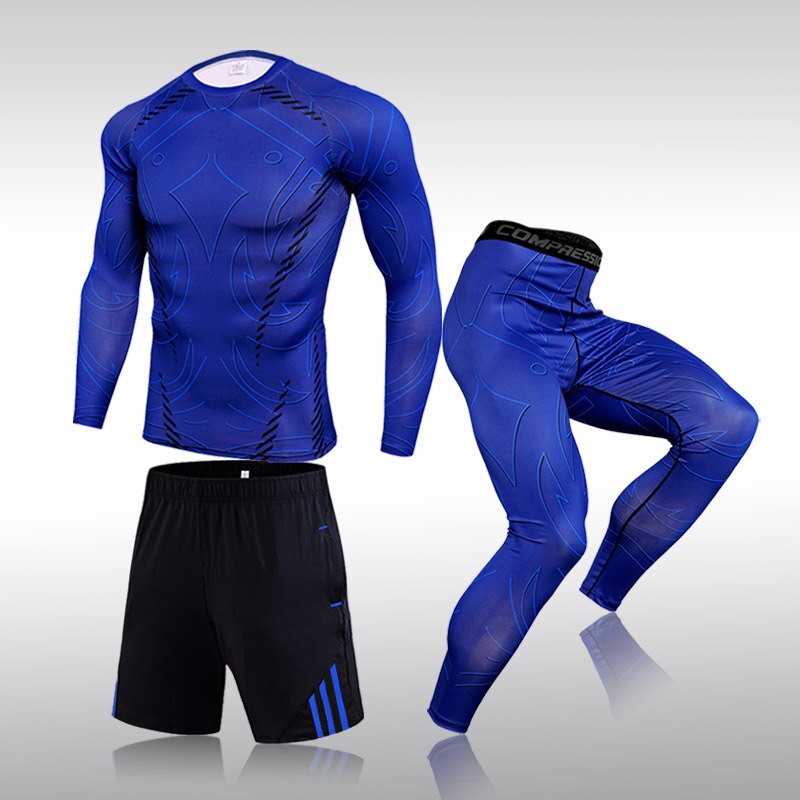 Gym Men's Running Fitness Sportswear Athletic Physical Training Clothes Sports Suits Workout Jogging Rashguard Husband