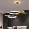 Nordic Gold Brown LED Suspension Chandelier for Bedroom Living Dining Study Room Loft Kitchen Minimalist Home Deco Light Fixture