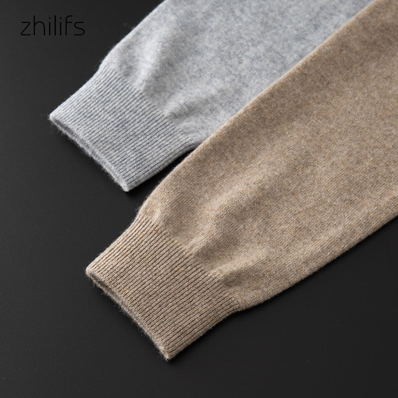 Men 100 Cashmere Sweater 2021 Men's Casual Winter Knit Warm Men Half Turtleneck Pullover Coat Outerwear Mens Sweaters And Pullo