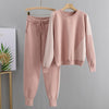 GIGOGOU Women Track Suits Sets Autumn Winter O Neck Pullover + Knitted Long Harem Pants Set Soft Warm Knitted Sweater Tracksuits