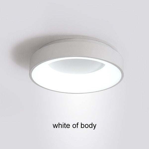 Modern Led Ceiling Light Fixtures Bedroom Round Living Lamp With Remote Control Study Office Decoration Black Lighting