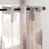 Elka Finished Floral Sheer Window Curtains for Living Room the Bedroom Kitchen Modern Tulle Curtains Window Treatment decoration