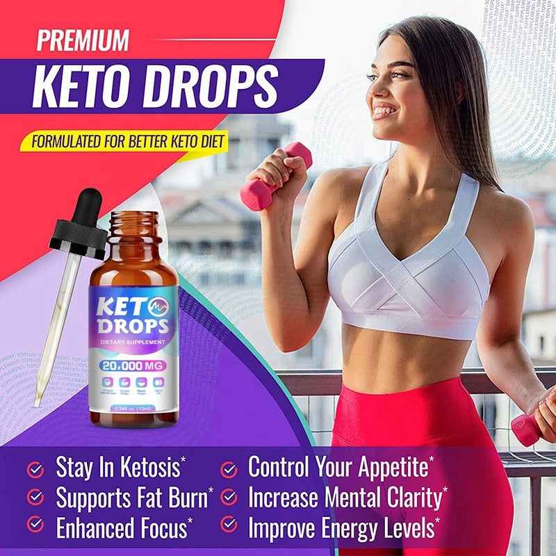 Minch BHB Keto Drops Fat Burner Formula To Boost Metabolism Keto Diet Drops Weight Loss Ketogenic Supplement For Men And Women