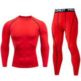 Men's Running Set Gym jogging  thermo underwear xxxxl skins Compression Fitness MMA rashgard male Quick-drying tights track suit
