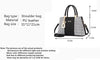 PU Leather Large Capacity Woman Handbag Grid Shoulder Bag Fashion Casual Luxury Designer Patchwork Crossbody Pack