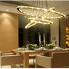 Nordic Led Chandelier Crystal Lustre Luxury Chandelier Living Room Decoration Luminaire Crystal Rings Hanging Lamp