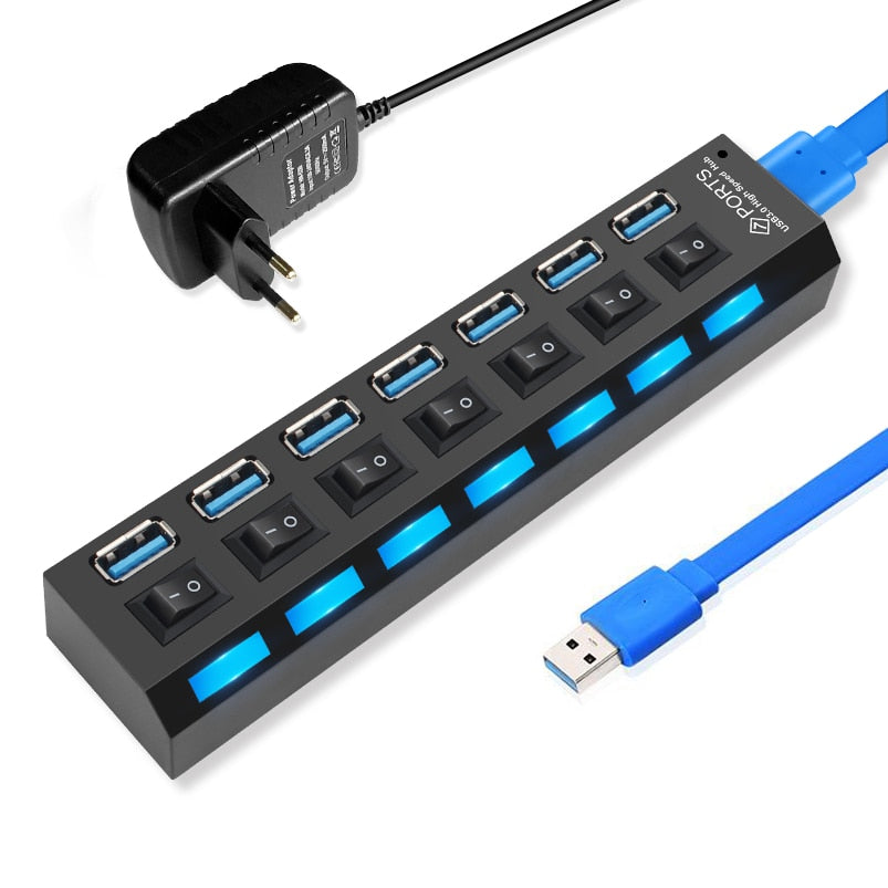 USB Hub 3.0 Hub USB 3 0 Multi USB Splitter USB 3 Hab Use Power Adapter USB 2.0 Hub 4/7 Port With Switch Computer Accessories