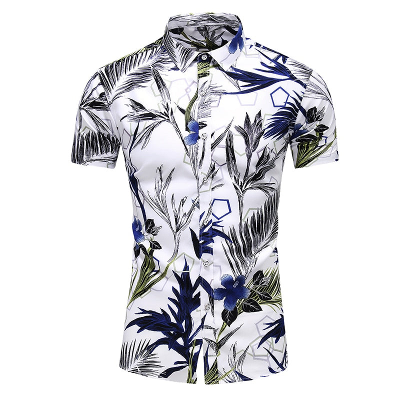 Fashion 9 Style Design Short Sleeve Casual Shirt Men's Print Beach Blouse 2022 Summer Clothing Plus Asian Size M-XXXL 4XL 5XL