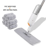 DEKO Water Spray Mop Lazy Flat Mops Handle House Cleaning Tools For Wash Floor Cleaner With Replacement Reusable Microfiber Pads