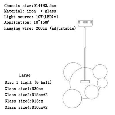 Modern minimalist clothing store bar counter ball glass chandelier restaurant staircase light creative personality spherical bub