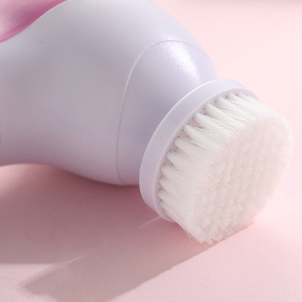 5 In 1 Face Cleansing Brush Silicone Facial Brush Deep Cleaning Pore Cleaner Face Massage Skin Care Makeup Cleanser Facial Brush