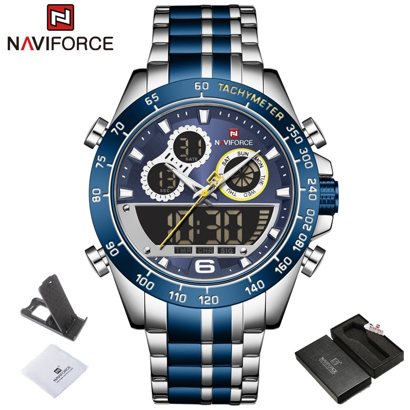 NAVIFORCE Top Brand Luxury Mens Quartz Gold Watches Men Sport Waterproof Man Wristwatch Chronograph Male Clock Relogio Masculino