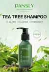 100ml natural tea tree extract shampoo, refreshing and oil control, can improve scalp health and support hair growth